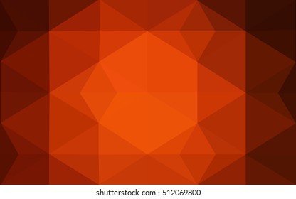 Dark red polygonal illustration, which consist of triangles. Geometric background in Origami style with gradient. Triangular design for your business.