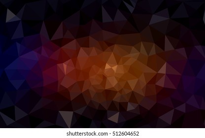 Dark red polygonal illustration, which consist of triangles. Geometric background in Origami style with gradient. Triangular design for your business.