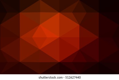 Dark red polygonal illustration, which consist of triangles. Geometric background in Origami style with gradient. Triangular design for your business.