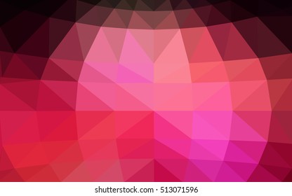 Dark red polygonal illustration, which consist of triangles. Triangular design for your business. Creative geometric background in Origami style with gradient.