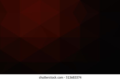Dark red polygonal illustration, which consist of triangles. Geometric background in Origami style with gradient. Triangular design for your business.