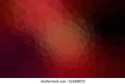 Dark red polygonal illustration, which consist of triangles. Geometric background in Origami style with gradient. Triangular design for your business.