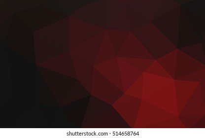 Dark red polygonal illustration, which consist of triangles. Triangular design for your business. Creative geometric background in Origami style with gradient.