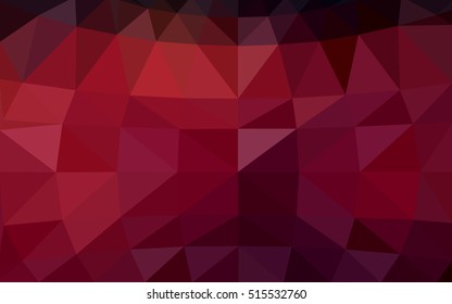 Dark red polygonal illustration, which consist of triangles. Triangular design for your business. Creative geometric background in Origami style with gradient.