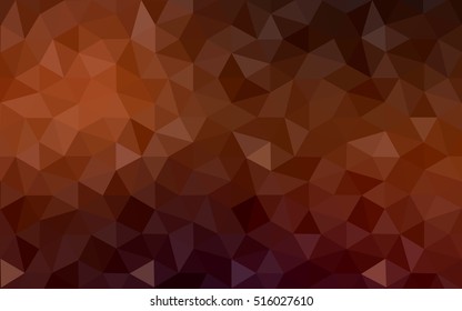 Dark red polygonal illustration, which consist of triangles. Geometric background in Origami style with gradient. Triangular design for your business.