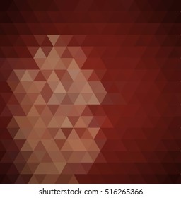 Dark red polygonal illustration, which consist of triangles. Triangular design for your business