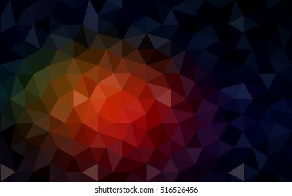 Dark red polygonal illustration, which consist of triangles. Geometric background in Origami style with gradient. Triangular design for your business.