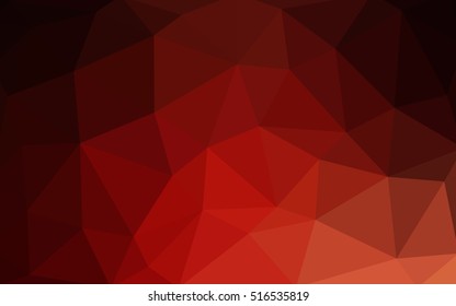 Dark red polygonal illustration, which consist of triangles. Triangular design for your business. Creative geometric background in Origami style with gradient.