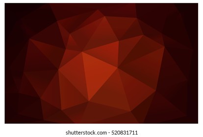 Dark Red polygonal illustration, which consist of triangles. Triangular design for your business. Creative geometric background in Origami style with gradient