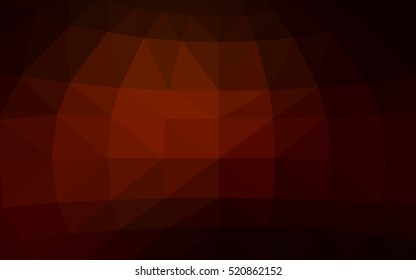 Dark red polygonal illustration, which consist of triangles. Triangular design for your business. Creative geometric background in Origami style with gradient.