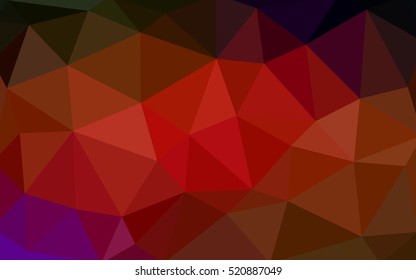 Dark red polygonal illustration, which consist of triangles. Triangular design for your business. Creative geometric background in Origami style with gradient.