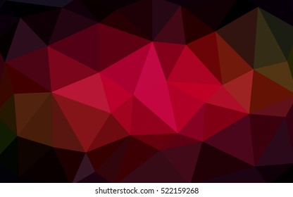 Dark red polygonal illustration, which consist of triangles. Triangular design for your business. Creative geometric background in Origami style with gradient.