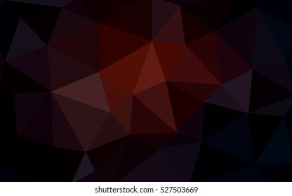 Dark red polygonal illustration, which consist of triangles. Triangular design for your business. Creative geometric background in Origami style with gradient.