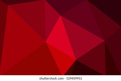 Dark red polygonal illustration, which consist of triangles. Geometric background in Origami style with gradient. Triangular design for your business.