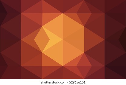 Dark red polygonal illustration, which consist of triangles. Geometric background in Origami style with gradient. Triangular design for your business.