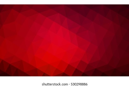 Dark red polygonal illustration, which consist of triangles. Geometric background in Origami style with gradient. Triangular design for your business.