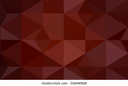 Dark red polygonal illustration, which consist of triangles. Geometric background in Origami style with gradient. Triangular design for your business.