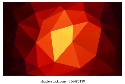 Dark Red polygonal illustration, which consist of triangles. Triangular design for your business. Creative geometric background in Origami style with gradient