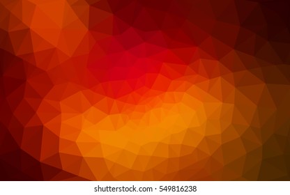 Dark red polygonal illustration, which consist of triangles. Geometric background in Origami style with gradient. Triangular design for your business.