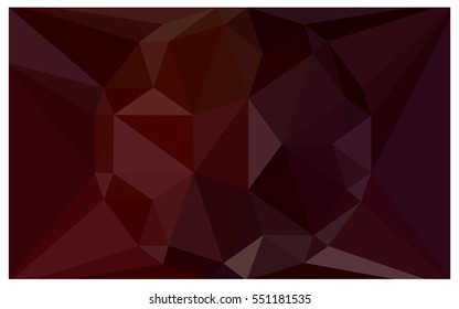 DARK red polygonal illustration, which consist of triangles. Triangular design for your business. Creative geometric background in Origami style with gradient