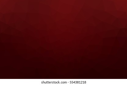 Dark red polygonal illustration, which consist of triangles. Geometric background in Origami style with gradient. Triangular design for your business.