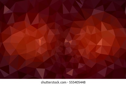 Dark red polygonal illustration, which consist of triangles. Geometric background in Origami style with gradient. Triangular design for your business.