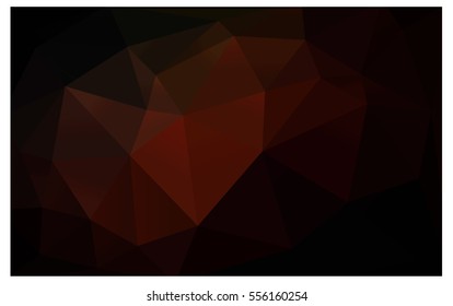 Dark Red polygonal illustration, which consist of triangles. Triangular pattern for your business design. Geometric background in Origami style with gradient. 