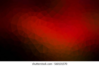 Dark Red polygonal illustration, which consist of triangles. Triangular pattern for your business design. Geometric background in Origami style with gradient. 