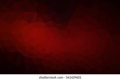 Dark red polygonal illustration, which consist of triangles. Geometric background in Origami style with gradient. Triangular design for your business.