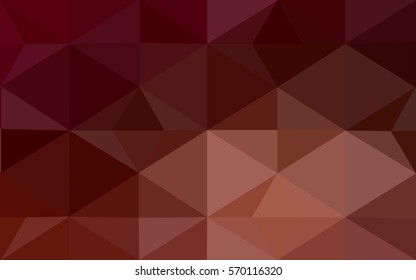Dark red polygonal illustration, which consist of triangles. Geometric background in Origami style with gradient. Triangular design for your business.