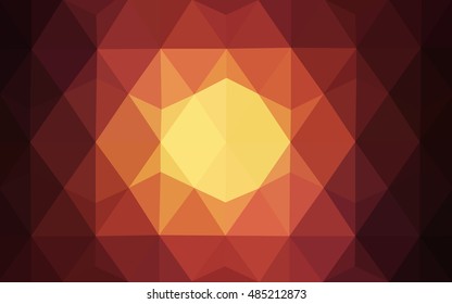 Dark red polygonal pattern. Brand-new colored illustration in blurry style with gradient. Brand-new design for your business.
