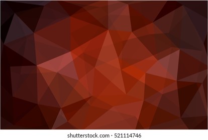 Dark red polygonal template. Colorful abstract illustration with gradient. The textured pattern can be used for background.