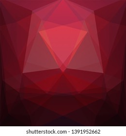 Dark red polygonal vector background. Can be used in cover design, book design, website background. Vector illustration