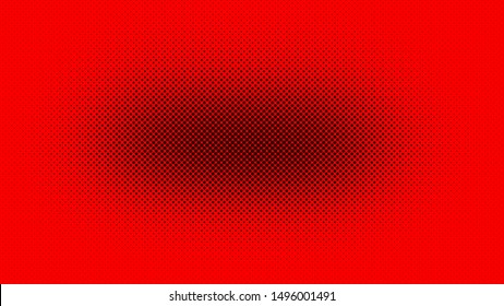 Dark red pop art background in retro comic style with halftone dots, vector illustration of backdrop with isolated dots