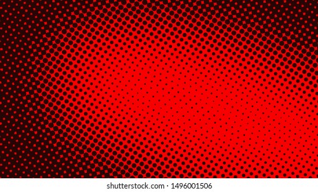 Dark red pop art background in vitange comic style with halftone dots, vector illustration template for your design