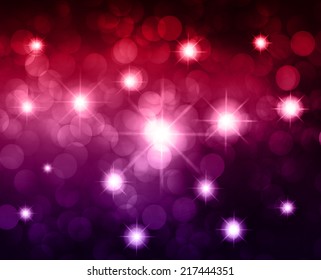 Dark red purple Defocused Light, Flickering Lights, Vector abstract festive background with bokeh defocused lights. universe, galaxies, stars.