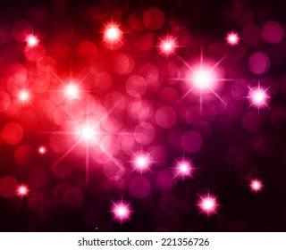 Dark red purple Defocused Light, Flickering Lights, Vector abstract festive background with bokeh defocused lights. Universe, galaxies, stars. 