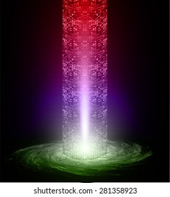 Dark red purple green light Abstract background. dark red color Light Abstract Technology background for computer graphic website internet and business. circuit. illustration. infographics. ray
