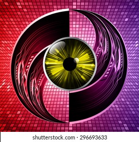 dark red purple Light Abstract Technology background for computer graphic website internet and business. circuit. vector illustration. abstract digital . silver. infographics. eye. pixel. move motion