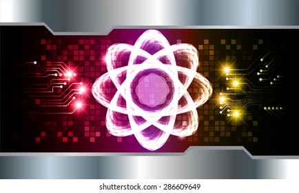 dark red purple yellow Light Abstract Technology background for computer graphic website internet business.circuit. vector illustration. Security. Nuclear, proton,neutron, nucleus.atom.molecular.Spark