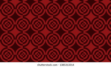 Dark Red Quarter Circles Background Pattern Vector