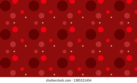 Dark Red Random Scattered Dots Pattern Vector Illustration