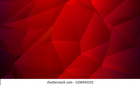 Dark Red Scarlet Low Poly Trendy Backdrop
