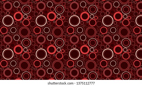Dark Red Seamless Circle Background Pattern