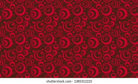 Dark Red Seamless Circle Pattern Vector