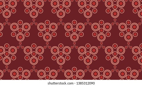 Dark Red Seamless Geometric Circle Background Pattern