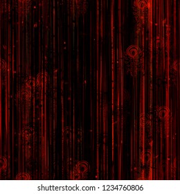 Dark red seamless texture from vertical lines and decorative elements. Abstract vector background for web page, banners backdrop, fabric, home decor, wrapping