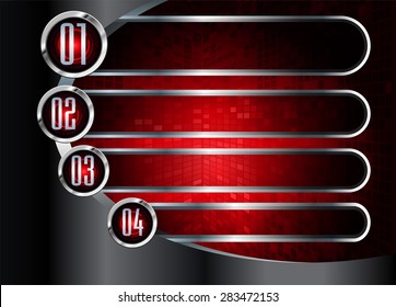 dark red silver black Web Design Website Elements Template for graphic internet. text box. label. infographics. metal. card. pixel. Metals, alloys, steel, aluminum. button