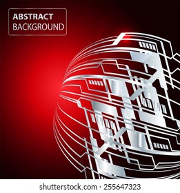Dark red silver color Light Abstract Technology background for computer graphic website internet and business. circuit. text box. card. label. brochure.