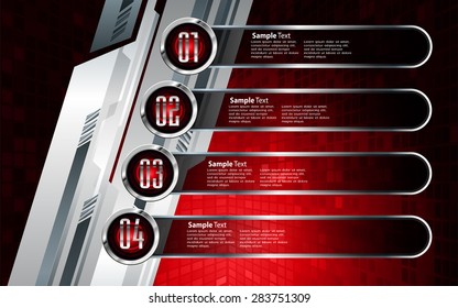 dark red silver Web Design Website Elements Template for graphic internet. text box. label. infographics. metal. card. pixel. Metals, alloys, steel, aluminum. button